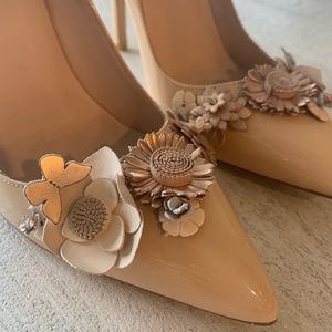Kate Spade Nude Heels with Flower Details